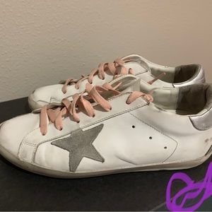 Golden Goose superstar 40. White with gray. Gray laces included. GUC.